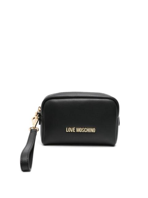 Moschino logo-lettering clutch bag