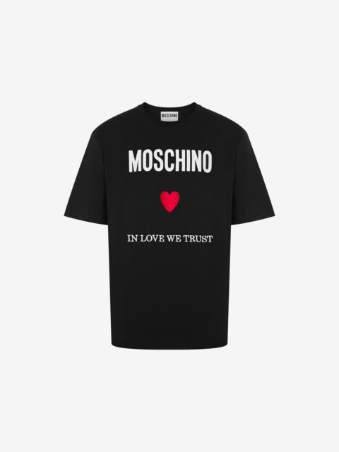 Moschino IN LOVE WE TRUST ORGANIC JERSEY T-SHIRT