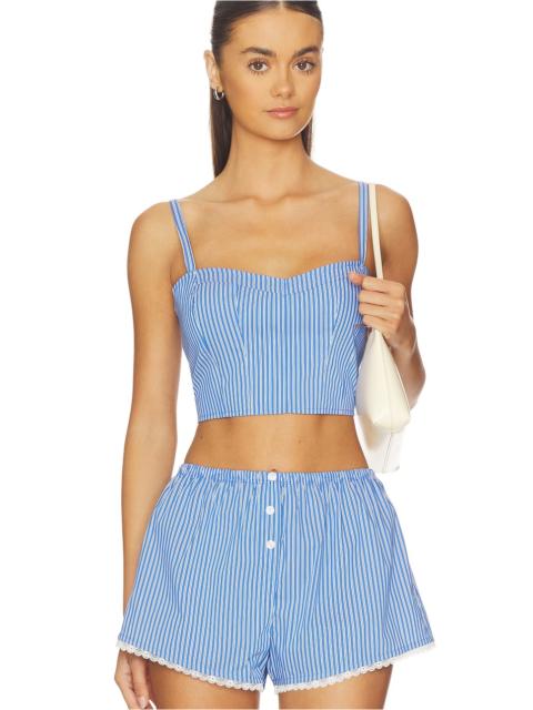 GOOD AMERICAN Poplin Bustier Cami Top