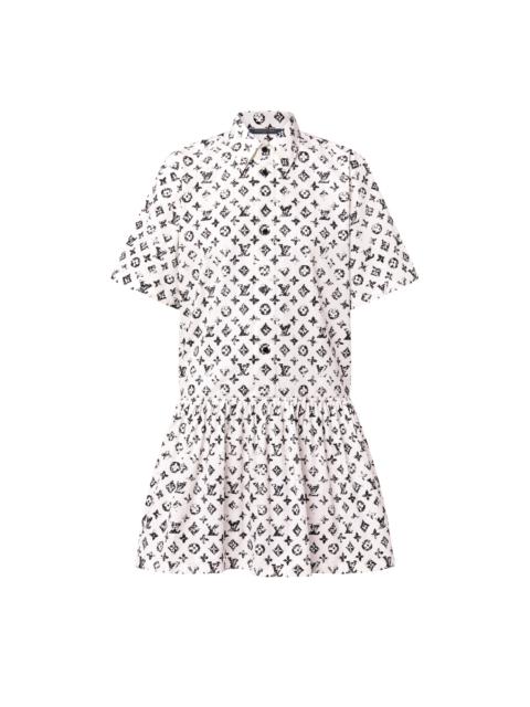 Louis Vuitton Graphic Monogram Shirt Dress