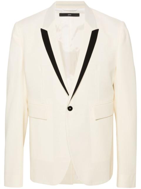 SAPIO contrasting-trim single-breasted blazer