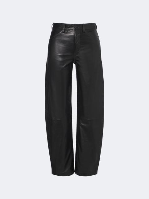 NILI LOTAN Tribeca leather barrel-leg pants