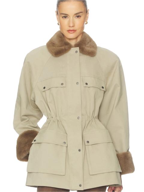HELSA The Balmoral Jacket With Faux Fur Trim