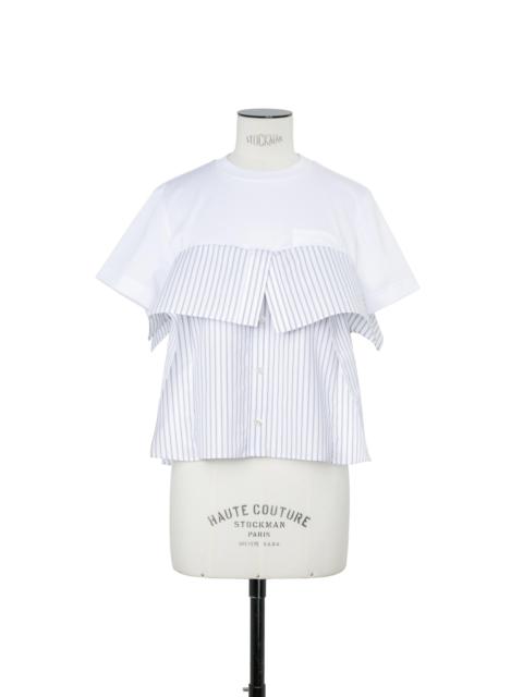 sacai Poplin x Cotton Jersey T-Shirt