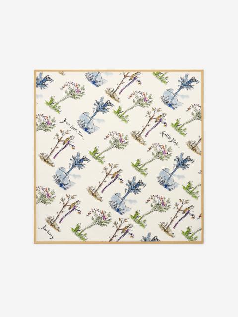 Burberry Brave Little Tree Silk Scarf