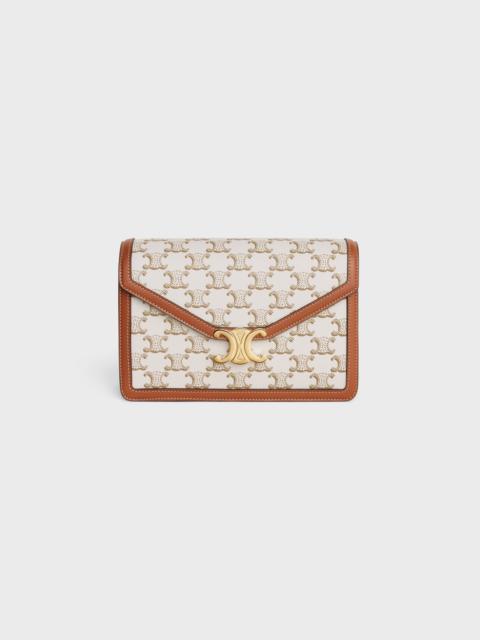CELINE ENVELOPPE BAG in Triomphe Canvas and calfskin