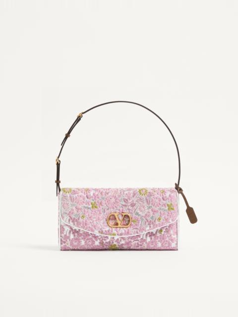 Valentino VALENTINO GARAVANI DEVAIN SMALL SHOULDER BAG IN JACQUARD LUREX FABRIC