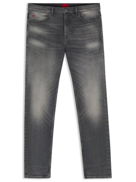 HUGO SLIM-FIT BLACK JEANS IN STRETCH COTTON