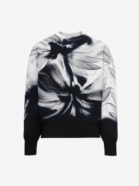 Alexander McQueen Men's Dragonfly Jumper in Black/ivory