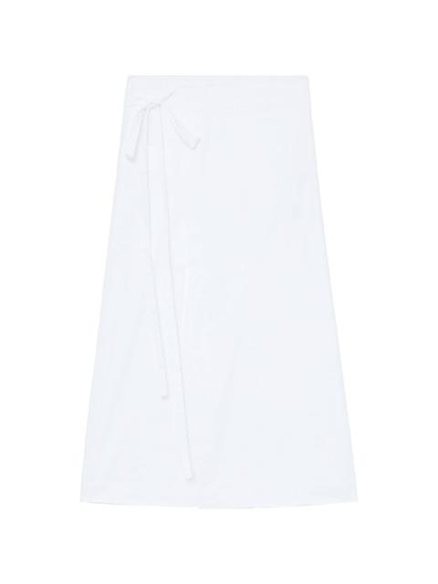 soft poplin wrap skirt