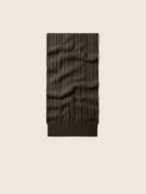 ZEGNA DARK OLIVE GREEN MÉLANGE OASI CASHMERE SCARF