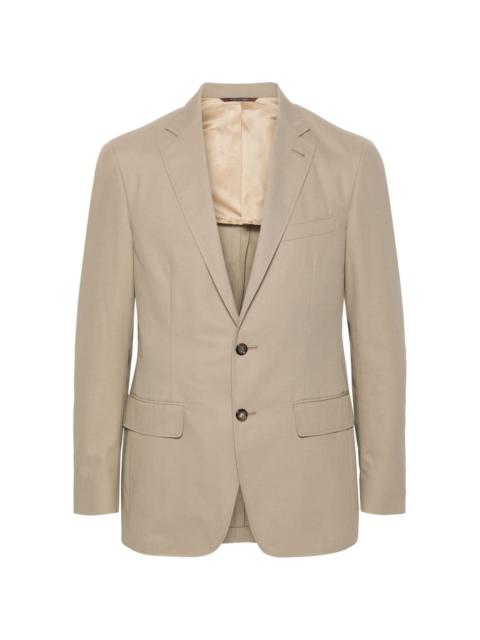 single-breasted cotton blazer