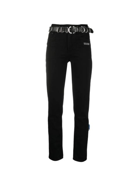 Off-White belted straight-leg jeans