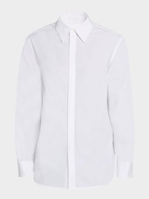 Jil Sander Men's Concealed-Placket Cotton Sport Shirt