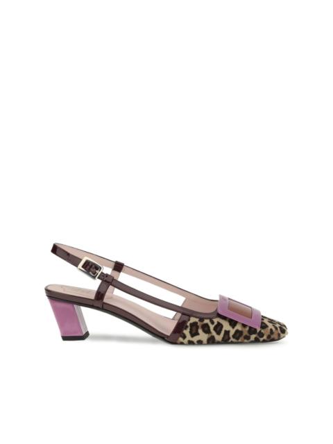 Roger Vivier 45mm pony buckle slingback pumps