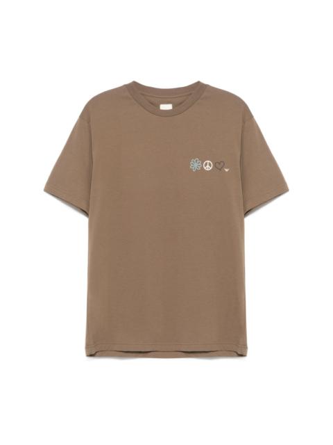 EMPORIO ARMANI Shitake Flower Peace T-shirt