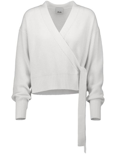 Allude wrap cardigan