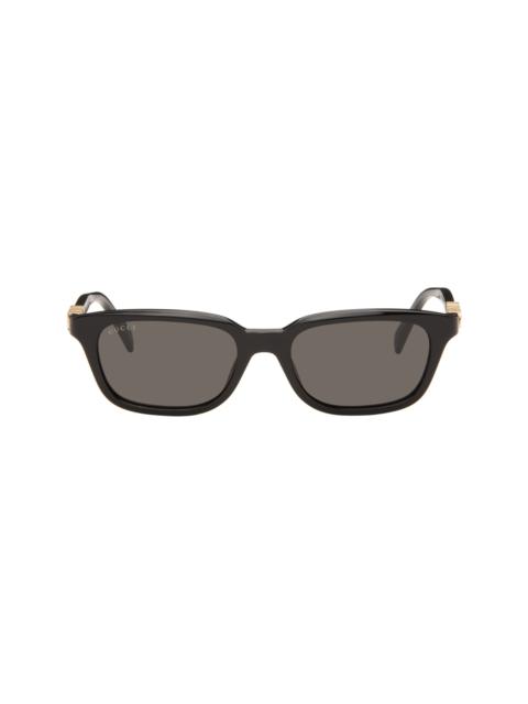 GUCCI Black Rectangular-Frame Sunglasses