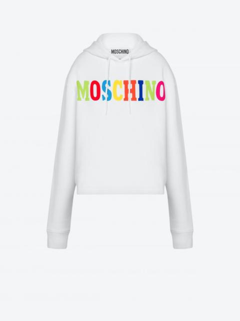 Moschino MULTICOLOR LOGO ORGANIC HOODIE