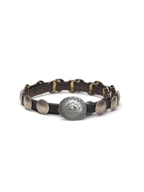 visvim CONCHO BELT 12MM W BLACK