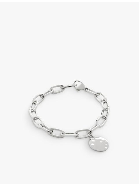 MONICA VINADER ID Oval Charm sterling-silver bracelet