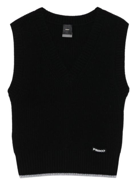 PINKO V-neck knitted vest