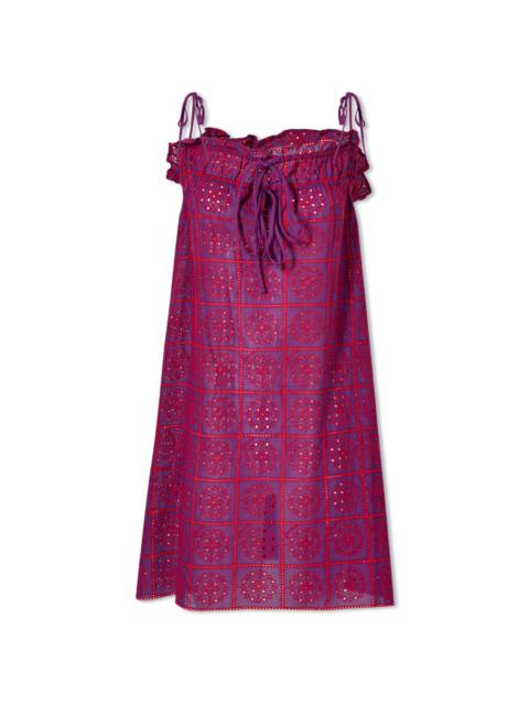 GANNI GANNI Light Broderie Anglaise Strap Dress