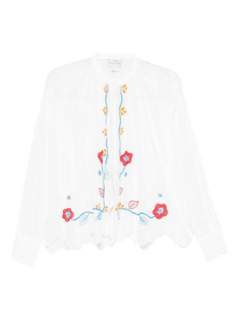 forte_forte floral embroidered shirt