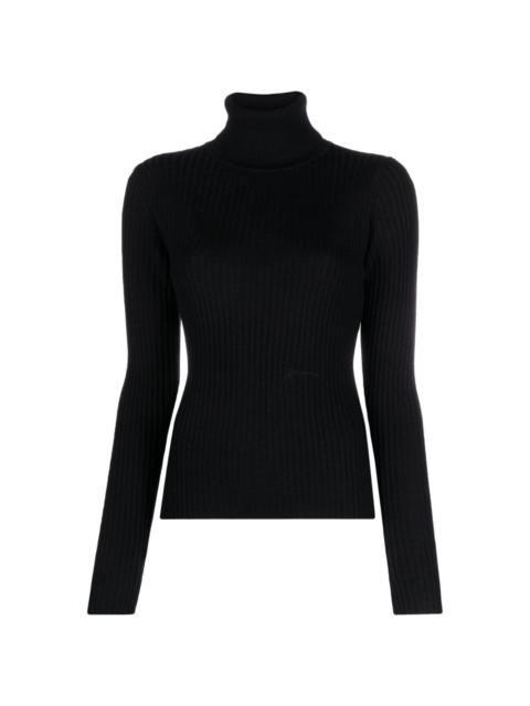 GANNI cut-out merino-wool jumper