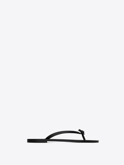 SAINT LAURENT laguna slides in smooth leather