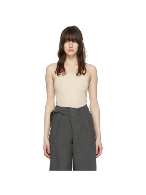 ARCH THE Beige Cotton Tank Top