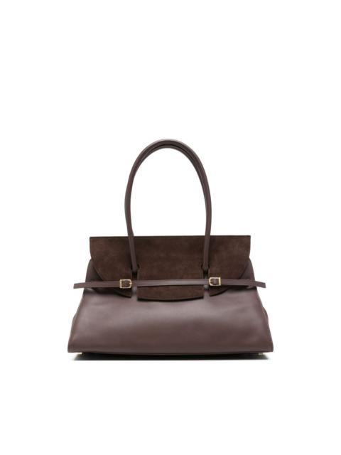 SIMKHAI River suede buckle shoulder bag