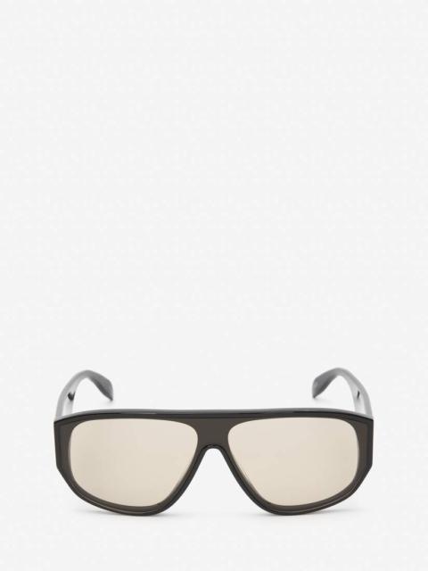 Alexander McQueen McQueen Graffiti Mask Sunglasses in Black