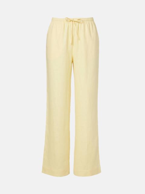 ASCENO Aurelia linen wide-leg pants