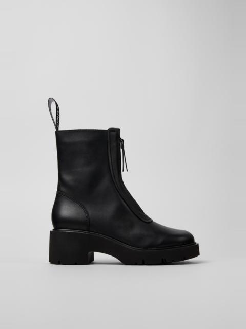 CAMPER Milah Black Leather Ankle Boots for Women.