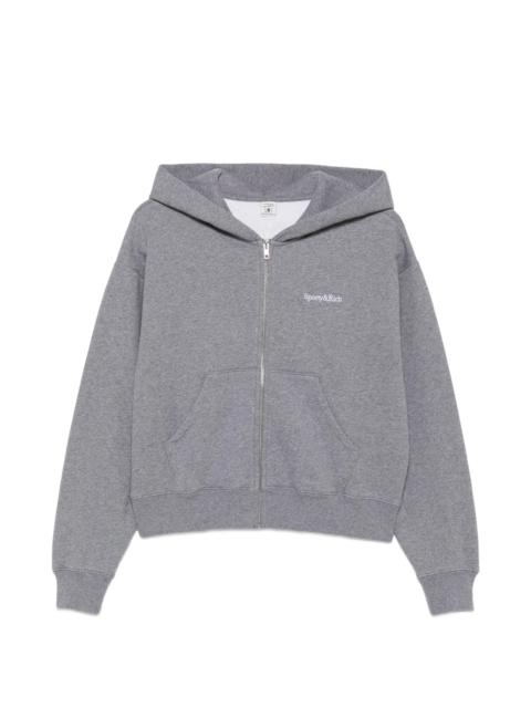 Sporty & Rich Sporty & Rich Logo-embroidered Zip-up Hoodie