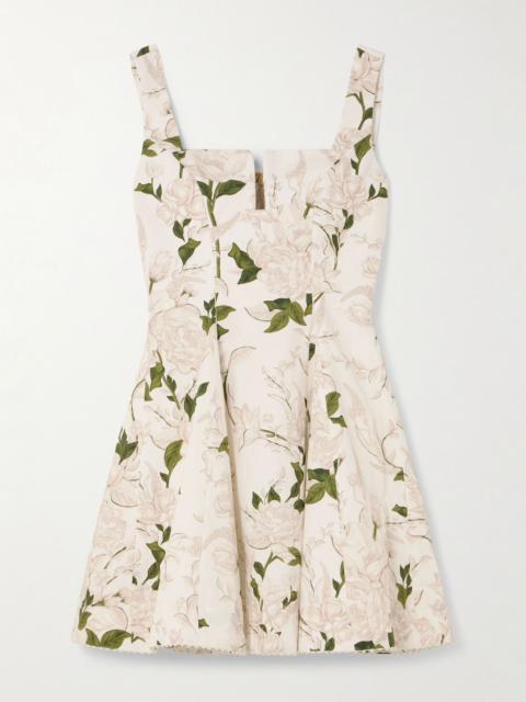 Agua by Agua Bendita Gardenia floral-print cotton mini dress White