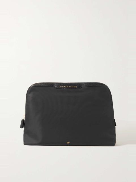Anya Hindmarch + NET SUSTAIN Lotions and Potions leather-trimmed ECONYL cosmetics case