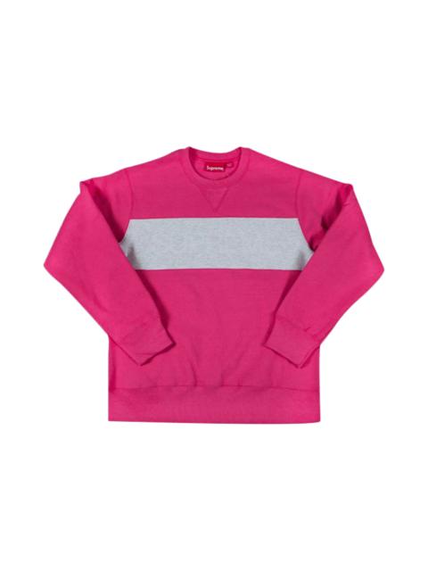 Supreme Zig Zag Stitch Panel Crewneck 'Pink'