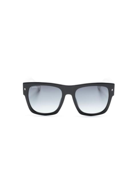 DSQUARED2 Icon-debossed square-frame sunglasses