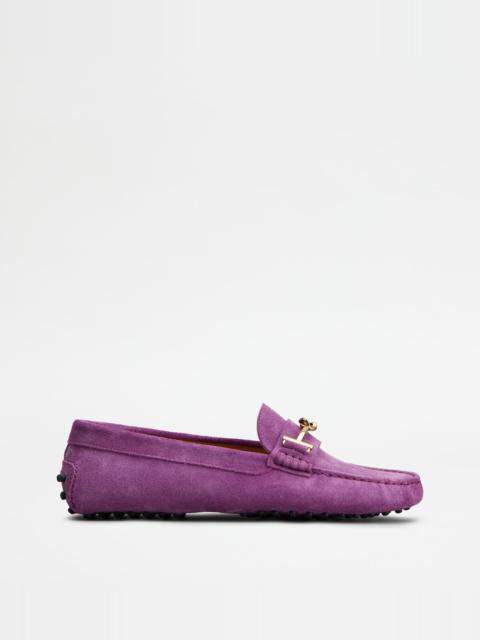 GOMMINO DRIVING SHOES IN SUEDE - VIOLET