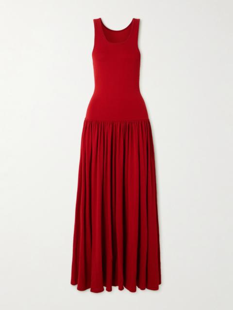 Loulou de Saison Jada Gathered Knitted Maxi Dress