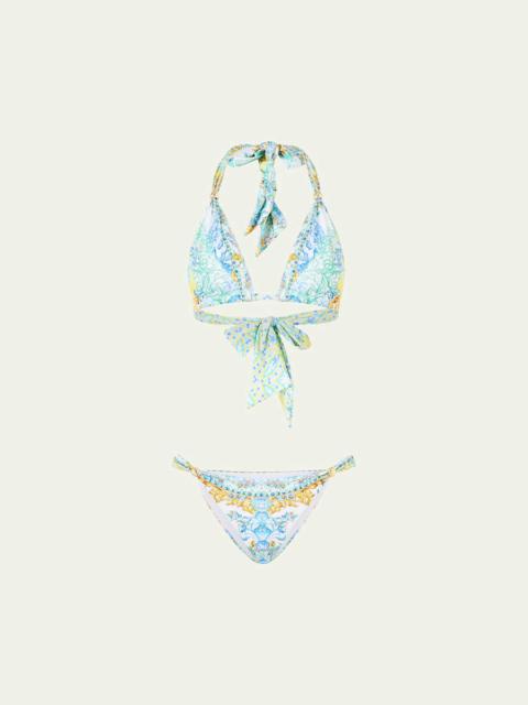 CAMILLA Dial Up The Tiles Soft-Tie Two-Piece Swimsuit