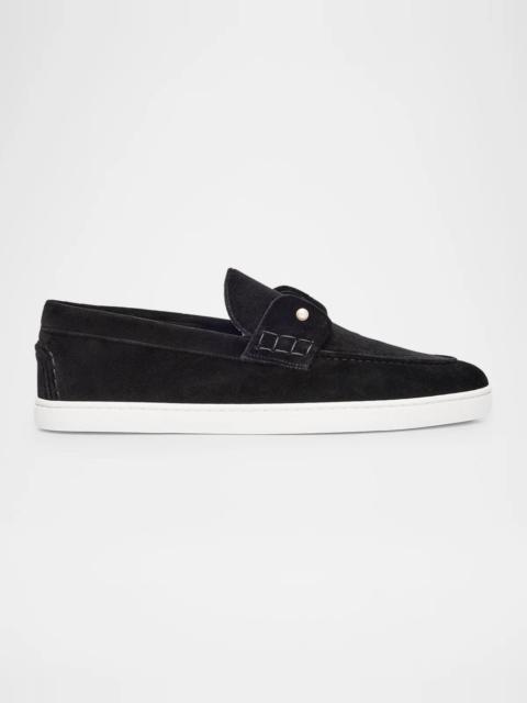 Christian Louboutin Men's Chambeliboat Velvet Collar Pin Boat Shoes