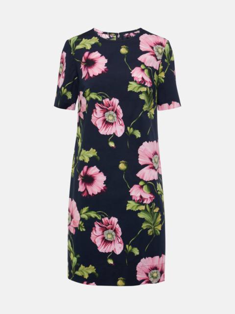 Oscar de la Renta Floral cotton-blend minidress