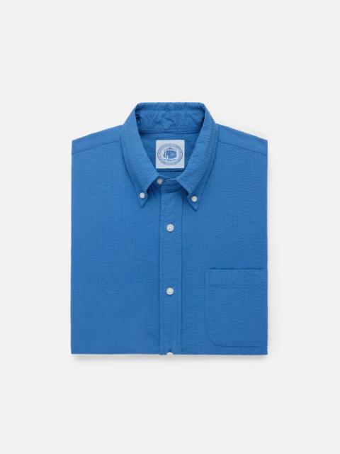 J. PRESS SHORT SLEEVE SEERSUCKER SPORT SHIRT - CLASSIC FIT