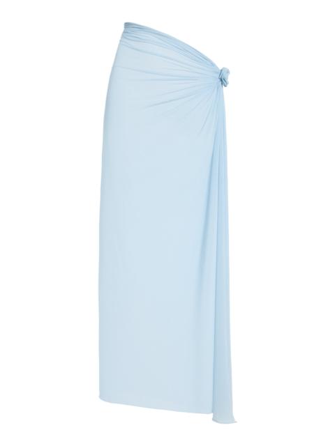 MAYGEL CORONEL Pollera Sarong Jersey Maxi Skirt blue