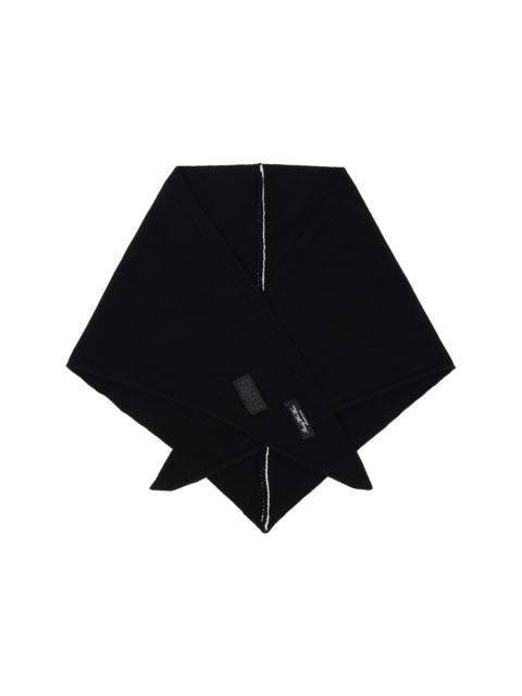 MM6 Maison Margiela Black Wool-Blend Scarf