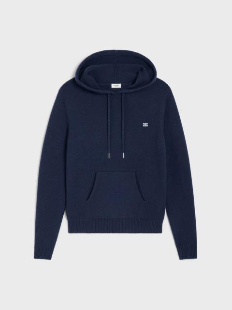 triomphe hooded sweater in cashmere wool
