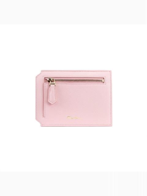 Santoni Pink tumbled leather document holder